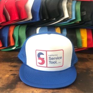 Vintage 80s Streetwear California Service Tool inc. rope Trucker Hat